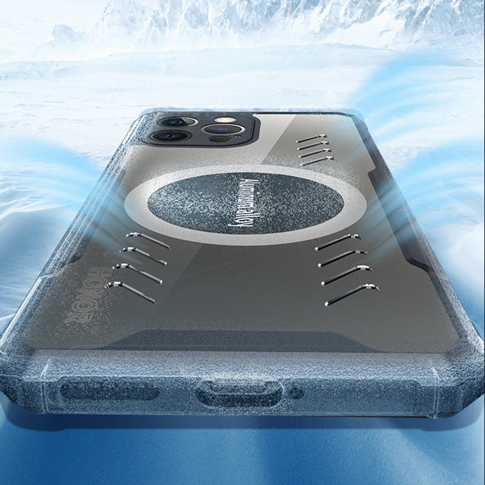 For iPhone 13 Pro 6.1 inch Drop-proof Heat Dissipation Phone Case Magnetic Gaming Back Cover Protective Shell