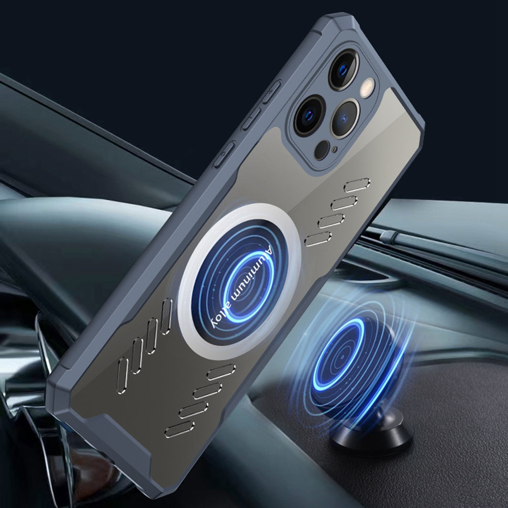 For iPhone 13 Pro 6.1 inch Drop-proof Heat Dissipation Phone Case Magnetic Gaming Back Cover Protective Shell