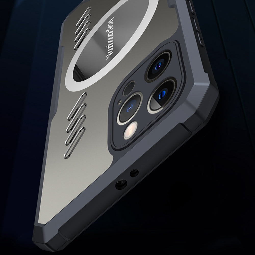 For iPhone 13 Pro 6.1 inch Drop-proof Heat Dissipation Phone Case Magnetic Gaming Back Cover Protective Shell