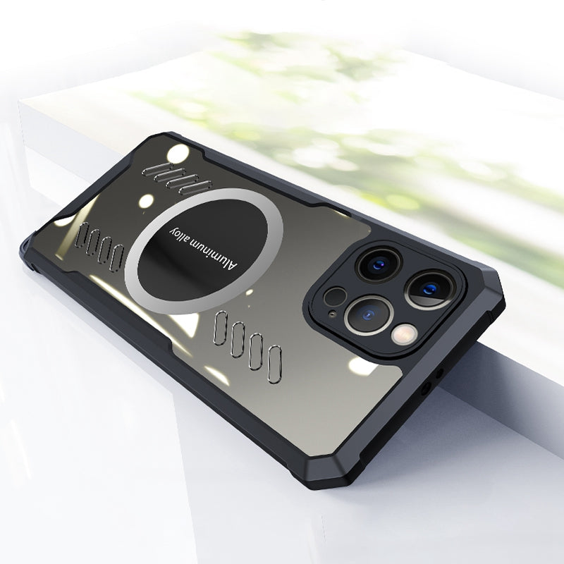 For iPhone 13 Pro 6.1 inch Drop-proof Heat Dissipation Phone Case Magnetic Gaming Back Cover Protective Shell