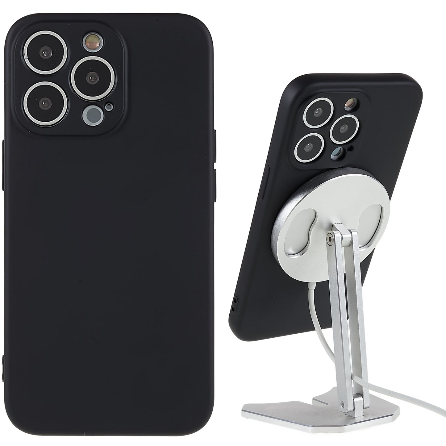 Liquid Series for iPhone 13 Pro 6.1 inch Magnetic Liquid Silicone Case Soft TPU Frame Microfiber Lining Anti-Scratch Cover