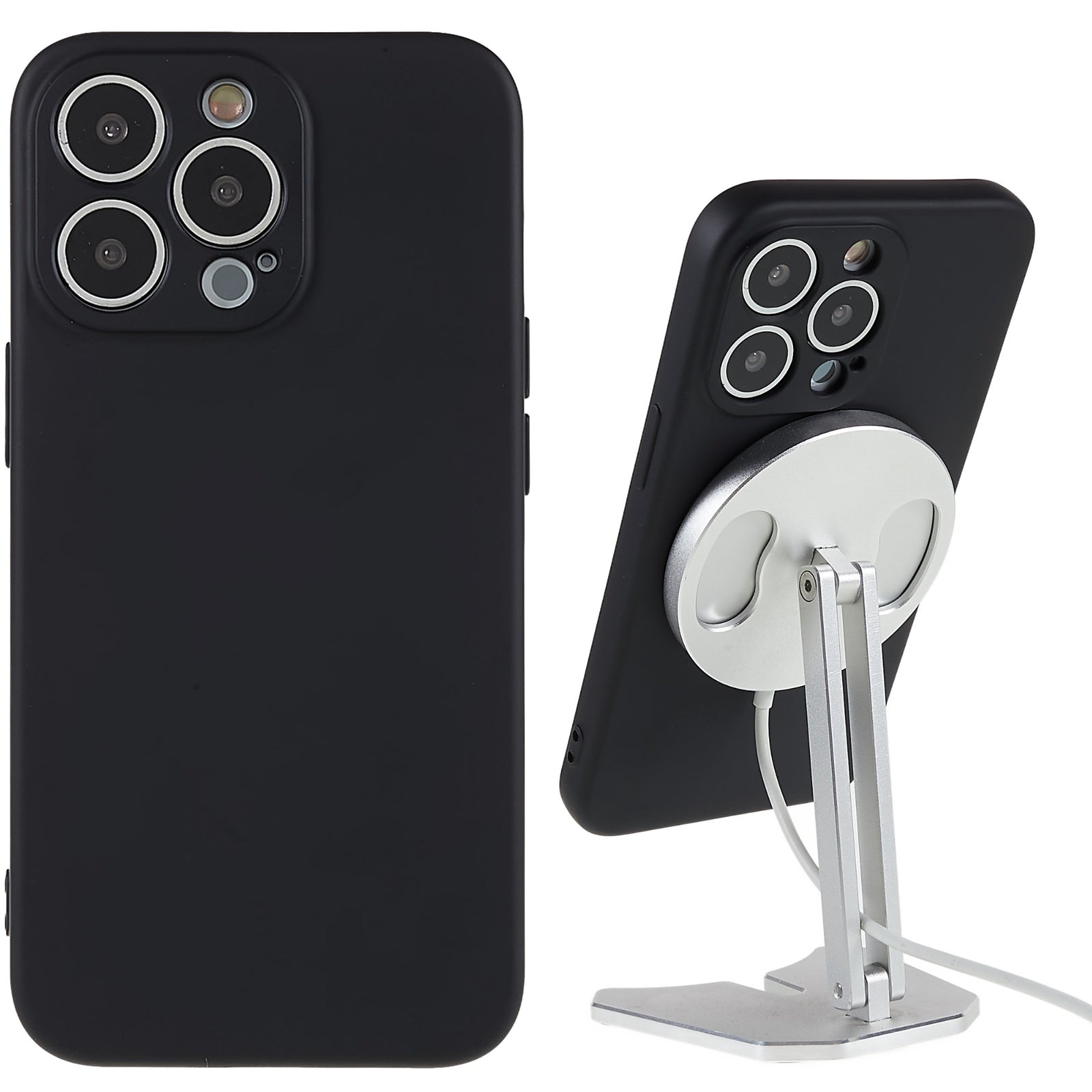 Liquid Series for iPhone 13 Pro 6.1 inch Magnetic Liquid Silicone Case Soft TPU Frame Microfiber Lining Anti-Scratch Cover
