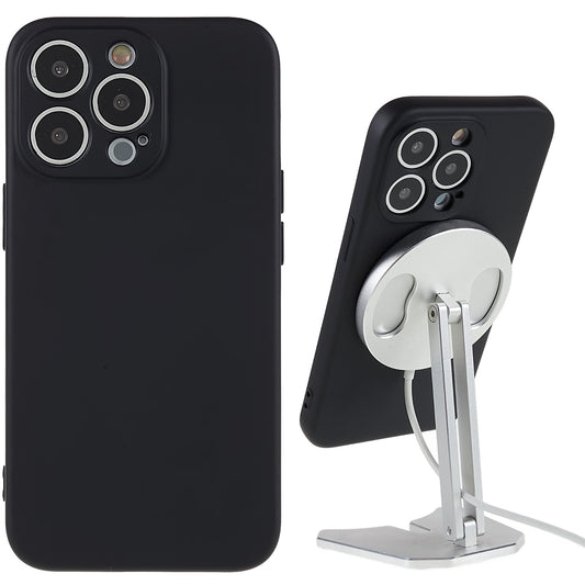 Liquid Series for iPhone 13 Pro 6.1 inch Magnetic Liquid Silicone Case Soft TPU Frame Microfiber Lining Anti-Scratch Cover