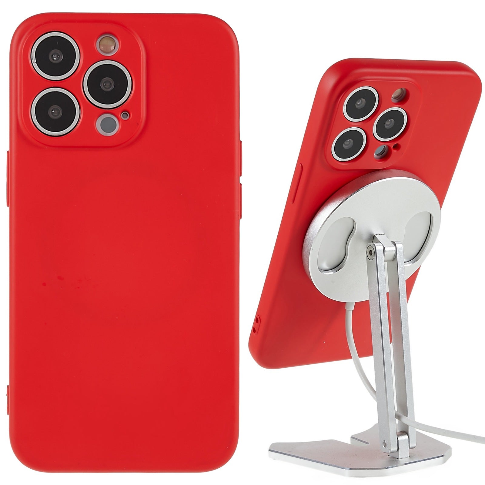 Liquid Series for iPhone 13 Pro 6.1 inch Magnetic Liquid Silicone Case Soft TPU Frame Microfiber Lining Anti-Scratch Cover