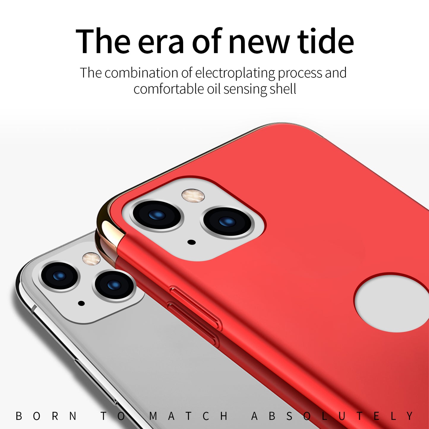MOFI Guard Series Electroplating Back Cover for iPhone 14 Plus, Detachable 3-in-1 Hard PC Phone Case
