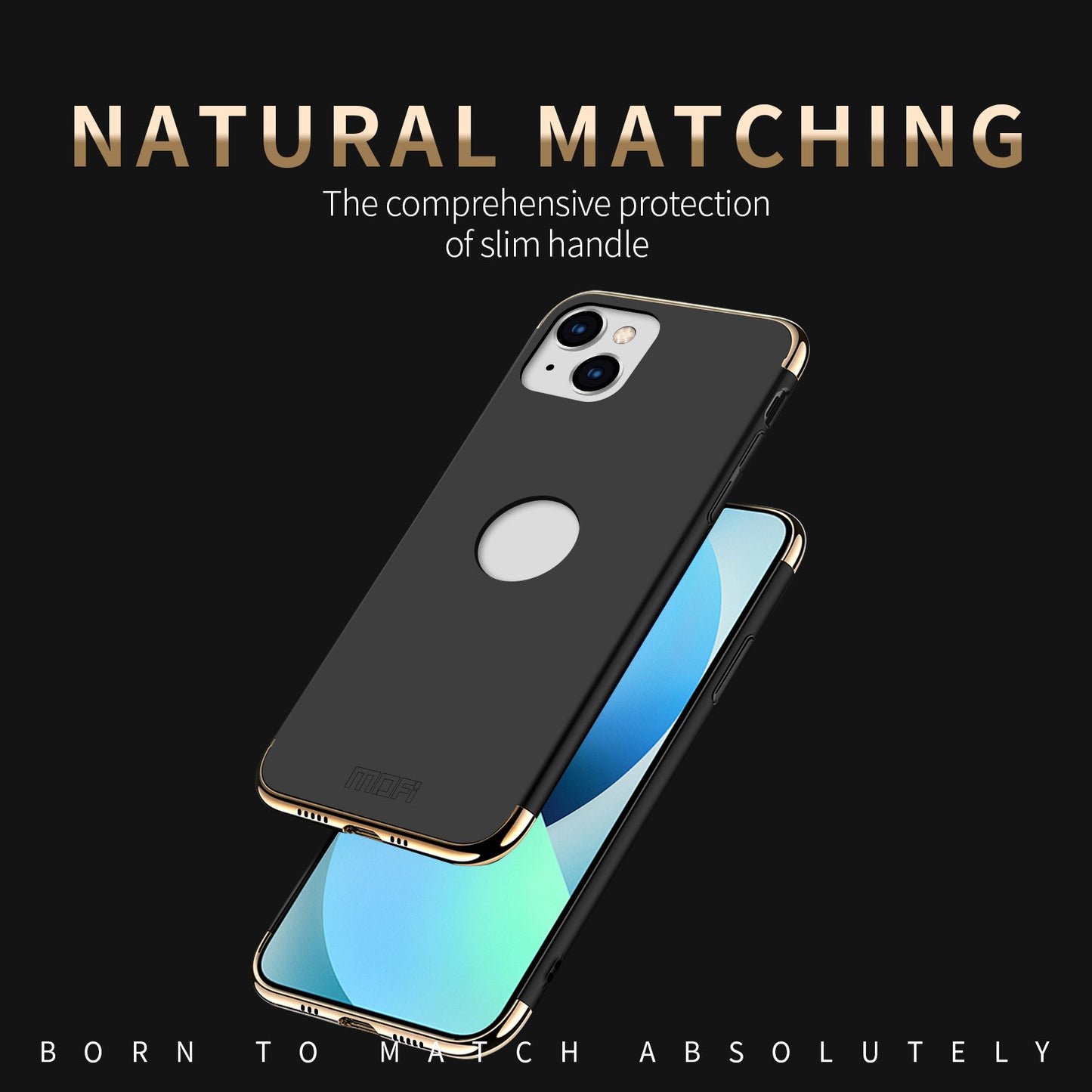 MOFI Guard Series Electroplating Back Cover for iPhone 14 Plus, Detachable 3-in-1 Hard PC Phone Case