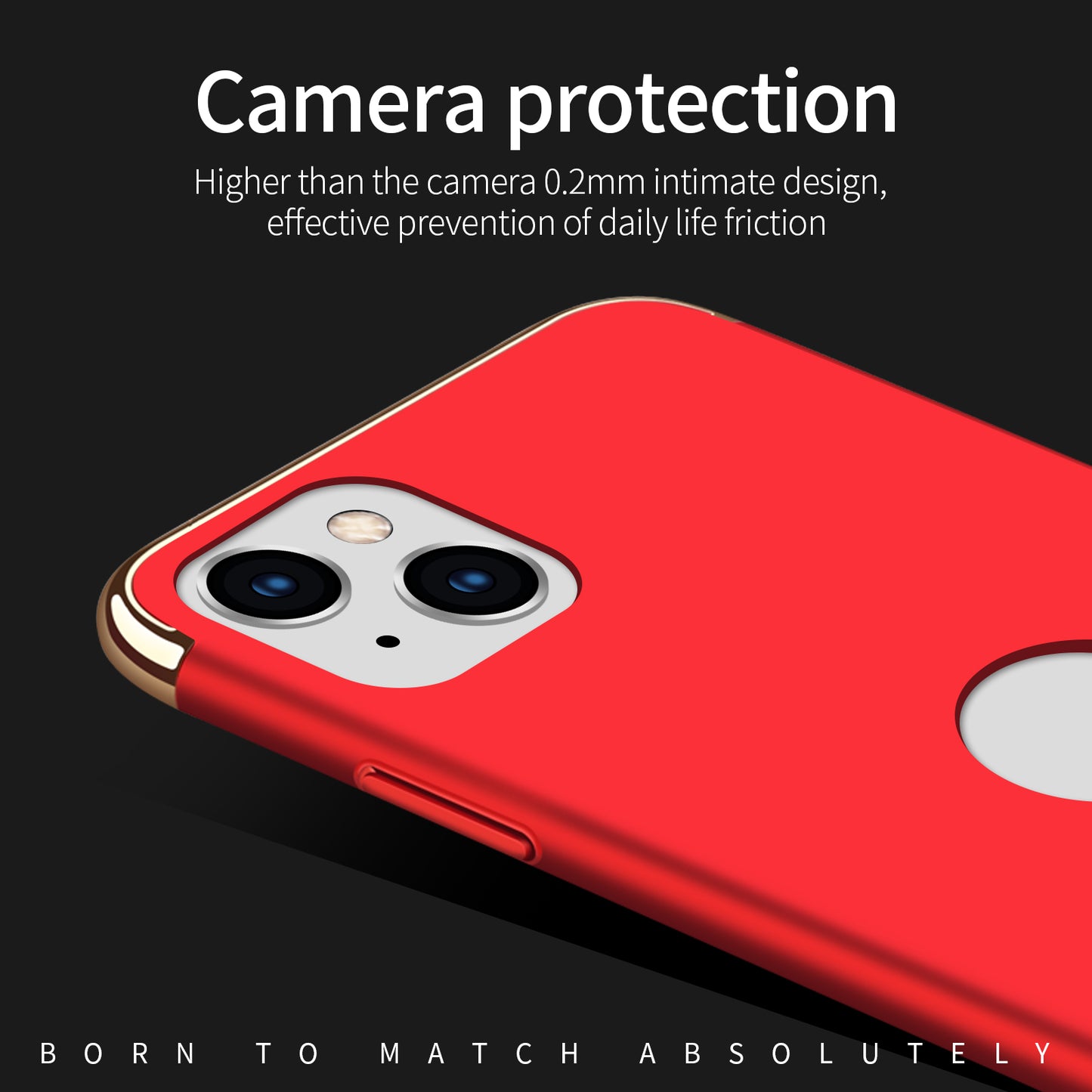 MOFI Guard Series Electroplating Back Cover for iPhone 14 Plus, Detachable 3-in-1 Hard PC Phone Case