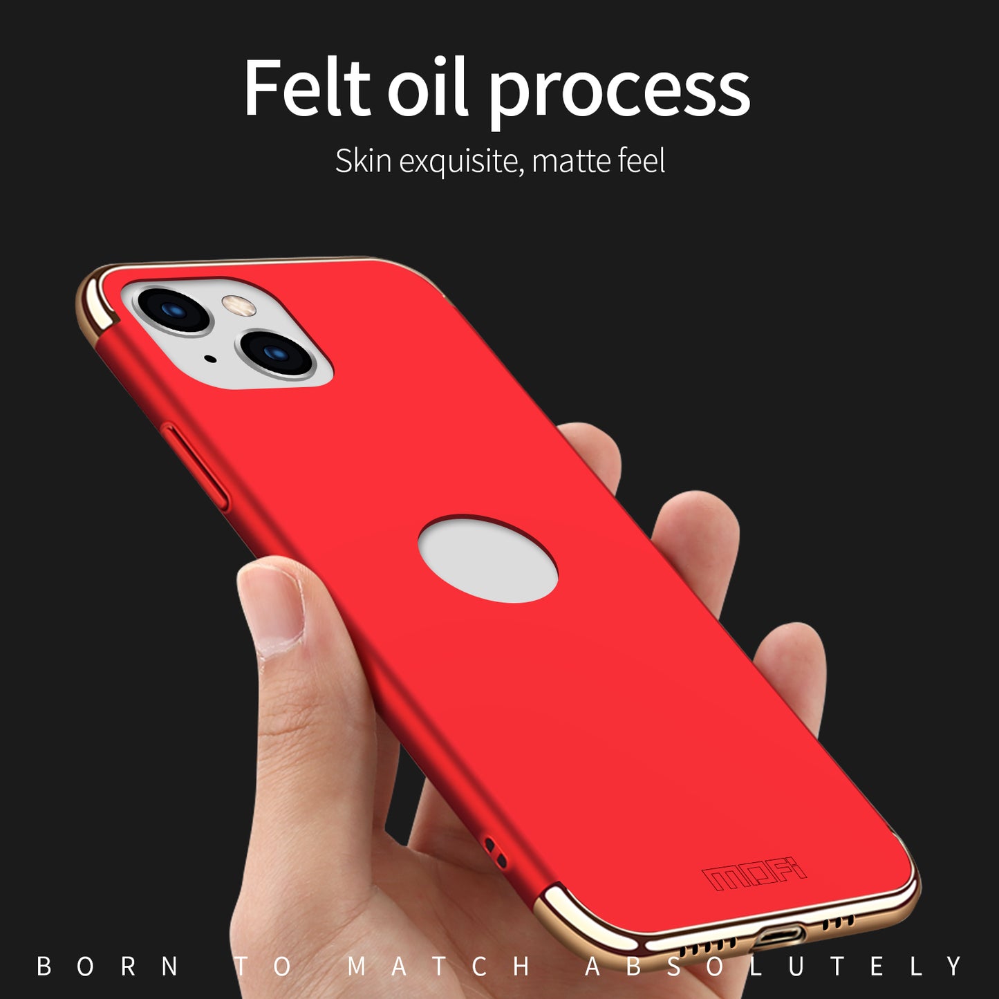MOFI Guard Series Electroplating Back Cover for iPhone 14 Plus, Detachable 3-in-1 Hard PC Phone Case