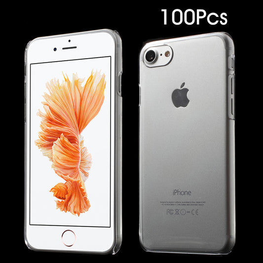 100Pcs/Lot Glossy Crystal Clear PC Hard Case Cover for iPhone SE (2020)/SE (2022)/8/7 4.7 inch