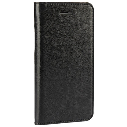 For iPhone SE (2020)/SE (2022)/8/7 4.7 inch Oiled-edgingCrazy Horse Genuine Leather Attached Hard PC Inner Case Wallet Stand Flip Phone Cover -Red