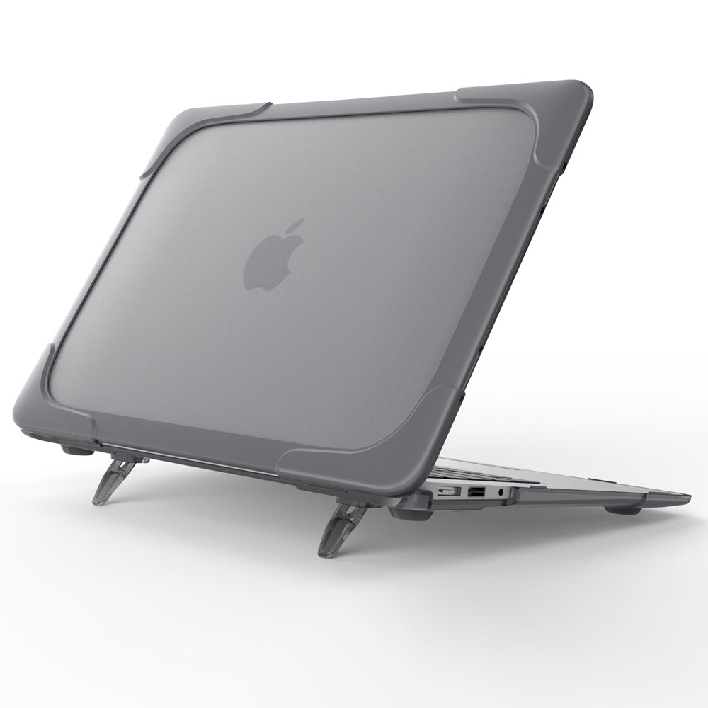 For Macbook Air 13.3 Inch See-through Full Protection PC TPU Case with Kickstand A1369/A1466