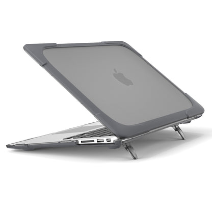 For Macbook Air 13.3 Inch See-through Full Protection PC TPU Case with Kickstand A1369/A1466