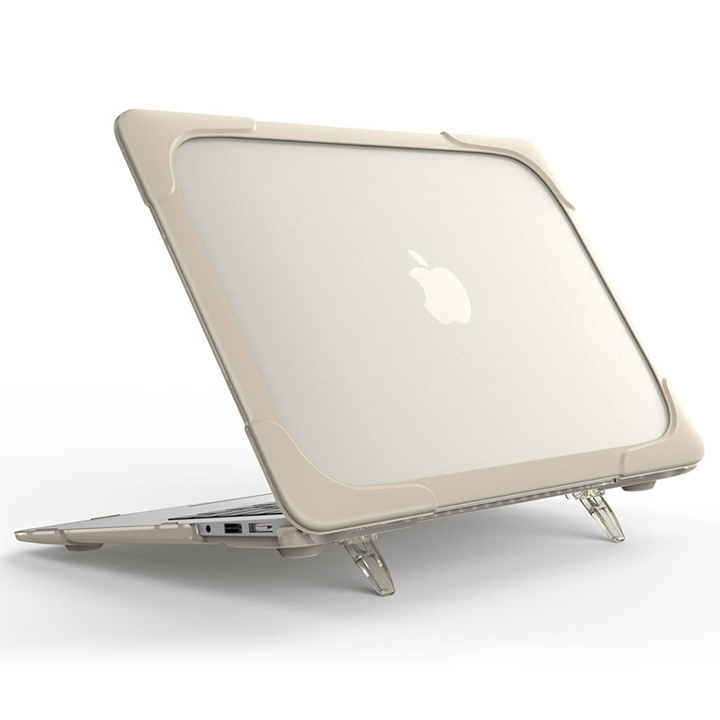For Macbook Air 13.3 Inch See-through Full Protection PC TPU Case with Kickstand A1369/A1466