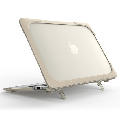 For Macbook Air 13.3 Inch See-through Full Protection PC TPU Case with Kickstand A1369/A1466