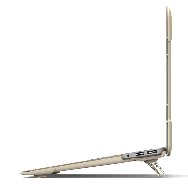 For Macbook Air 13.3 Inch See-through Full Protection PC TPU Case with Kickstand A1369/A1466