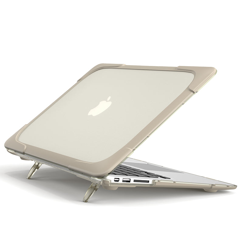 For Macbook Air 13.3 Inch See-through Full Protection PC TPU Case with Kickstand A1369/A1466