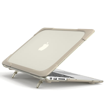 For Macbook Air 13.3 Inch See-through Full Protection PC TPU Case with Kickstand A1369/A1466