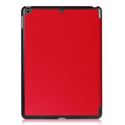 For iPad 9.7 (2018) / 9.7 (2017) Tri-fold Stand Lightweight Full Protection Smart Leather Tablet Case Cover