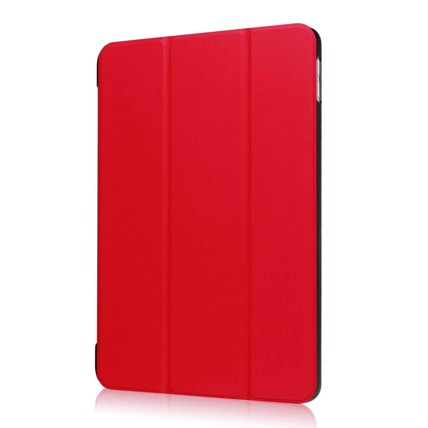 For iPad 9.7 (2018) / 9.7 (2017) Tri-fold Stand Lightweight Full Protection Smart Leather Tablet Case Cover
