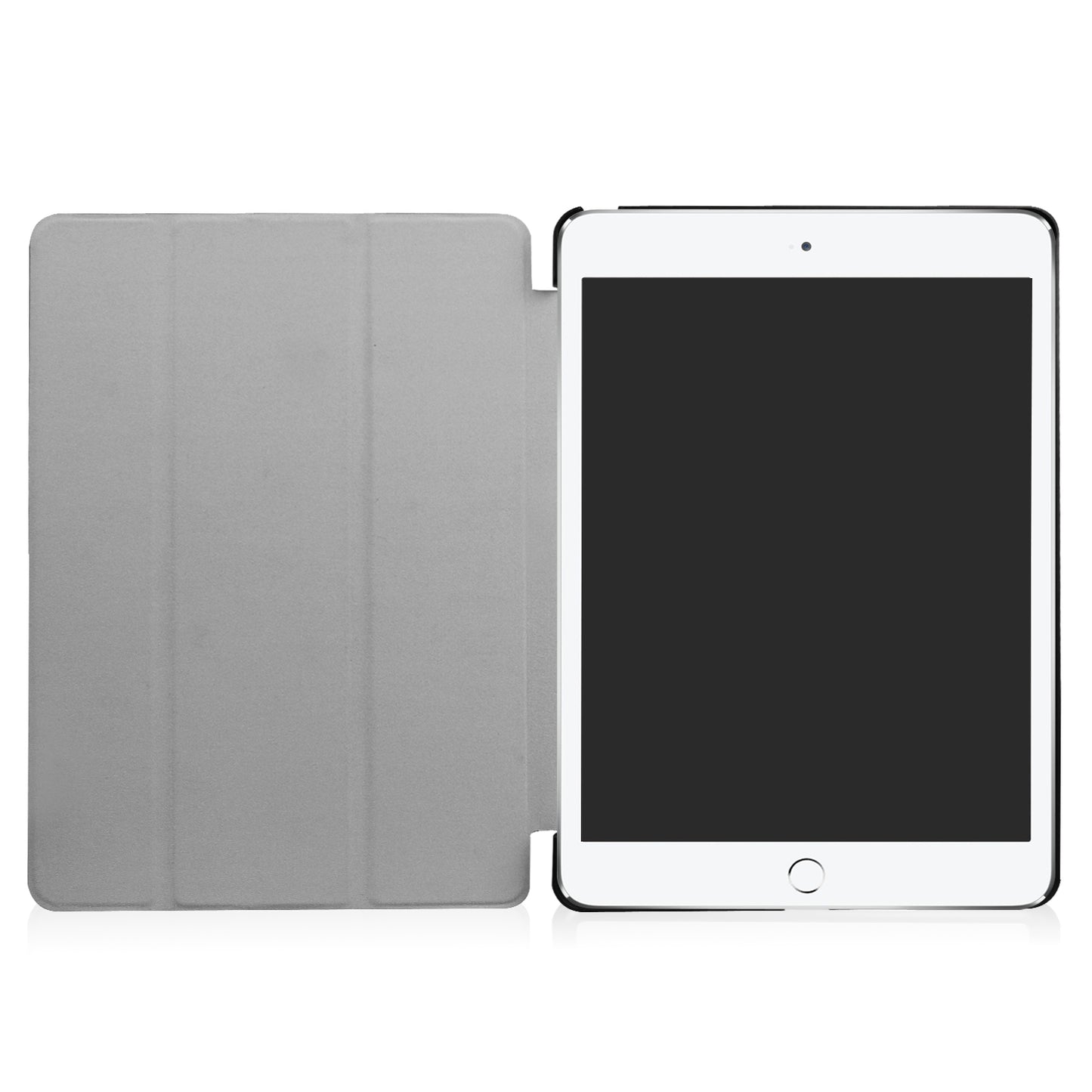 For iPad 9.7 (2018) / 9.7 (2017) Tri-fold Stand Lightweight Full Protection Smart Leather Tablet Case Cover