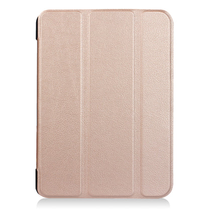 For iPad 9.7 (2018) / 9.7 (2017) Tri-fold Stand Lightweight Full Protection Smart Leather Tablet Case Cover