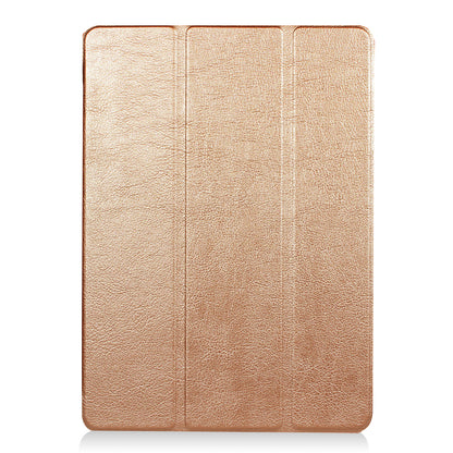 For iPad 9.7 (2018) / 9.7 (2017) Tri-fold Stand Lightweight Full Protection Smart Leather Tablet Case Cover