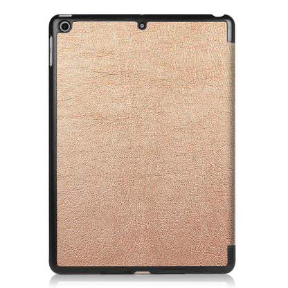 For iPad 9.7 (2018) / 9.7 (2017) Tri-fold Stand Lightweight Full Protection Smart Leather Tablet Case Cover