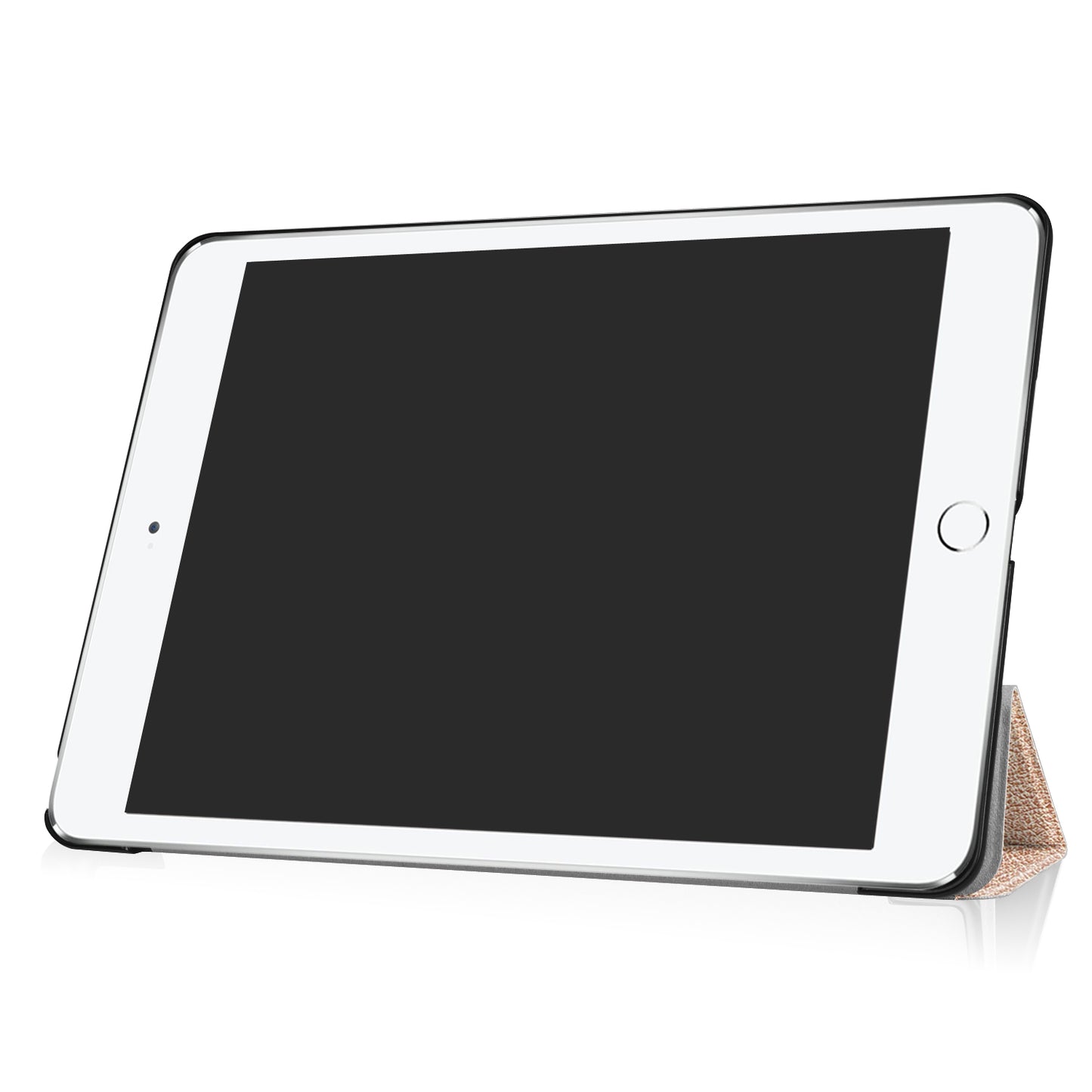 For iPad 9.7 (2018) / 9.7 (2017) Tri-fold Stand Lightweight Full Protection Smart Leather Tablet Case Cover