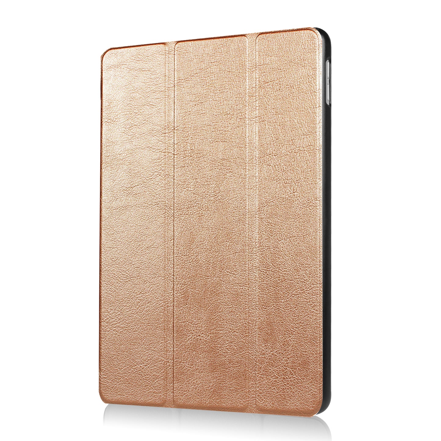For iPad 9.7 (2018) / 9.7 (2017) Tri-fold Stand Lightweight Full Protection Smart Leather Tablet Case Cover