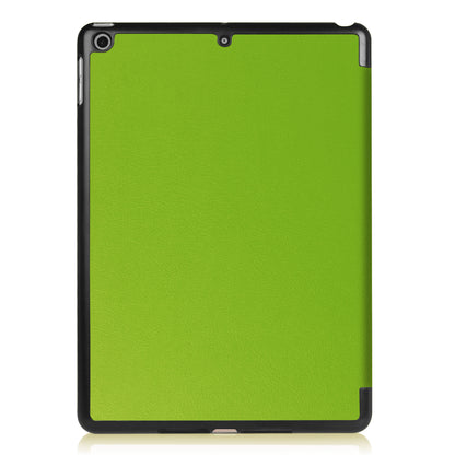 For iPad 9.7 (2018) / 9.7 (2017) Tri-fold Stand Lightweight Full Protection Smart Leather Tablet Case Cover