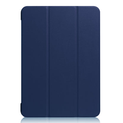 For iPad 9.7 (2018) / 9.7 (2017) Tri-fold Stand Lightweight Full Protection Smart Leather Tablet Case Cover