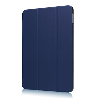 For iPad 9.7 (2018) / 9.7 (2017) Tri-fold Stand Lightweight Full Protection Smart Leather Tablet Case Cover