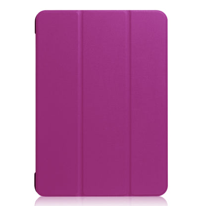 For iPad 9.7 (2018) / 9.7 (2017) Tri-fold Stand Lightweight Full Protection Smart Leather Tablet Case Cover