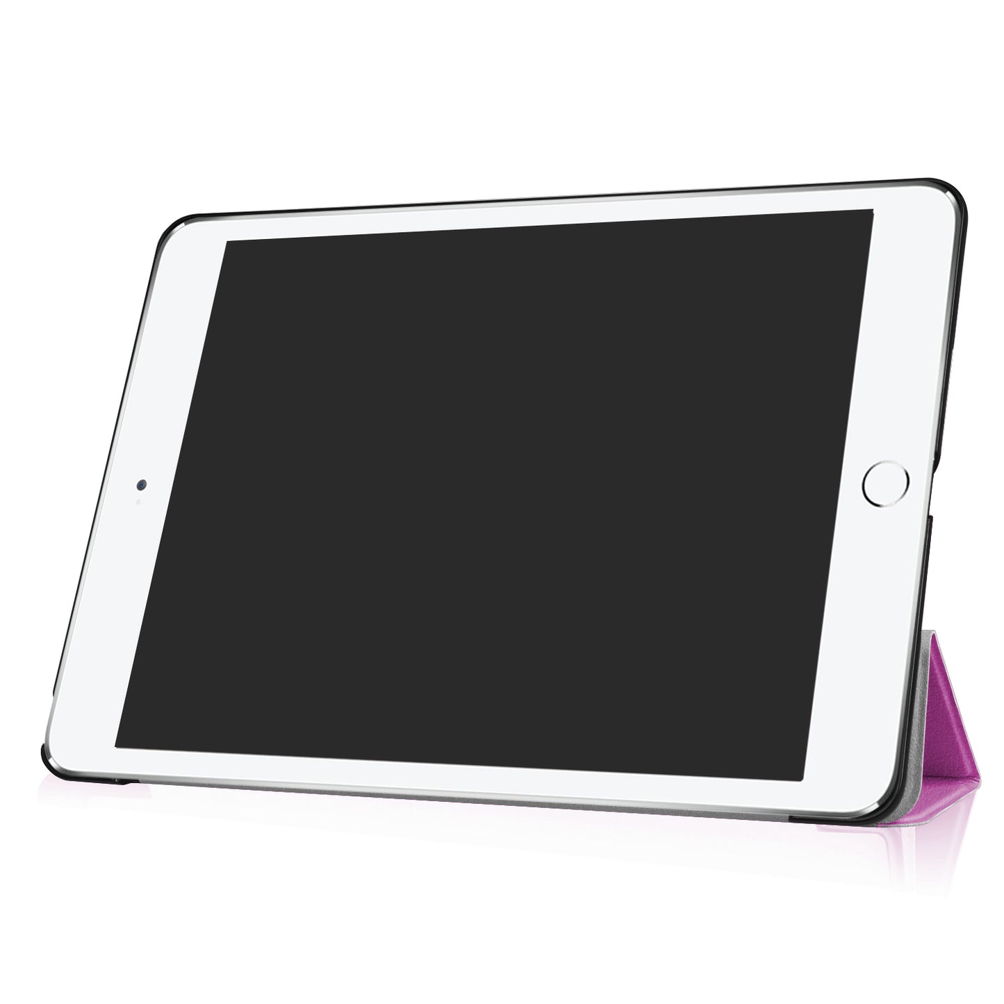 For iPad 9.7 (2018) / 9.7 (2017) Tri-fold Stand Lightweight Full Protection Smart Leather Tablet Case Cover