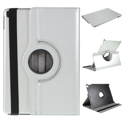 For iPad Air 10.5 (2019) / Pro 10.5 (2017) / iPad 10.2 (2021)/(2020)/(2019) 360-Rotary Stand Leather Tablet Case Litchi Grain