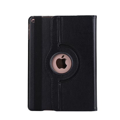 For iPad 9.7 (2018) / 9.7 (2017) Litchi Grain 360 Degree Rotary Stand Smart Leather Tablet Case