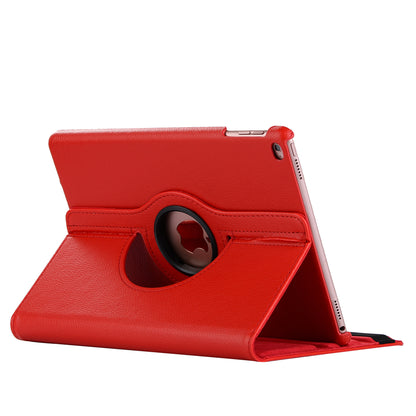 For iPad 9.7 (2018) / 9.7 (2017) Litchi Grain 360 Degree Rotary Stand Smart Leather Tablet Case