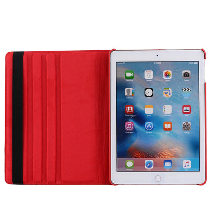 For iPad 9.7 (2018) / 9.7 (2017) Litchi Grain 360 Degree Rotary Stand Smart Leather Tablet Case