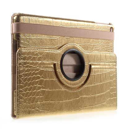 For iPad 9.7 (2018) / 9.7 (2017) Leather Flip Protective Case with 360 Degree Rotary Stand