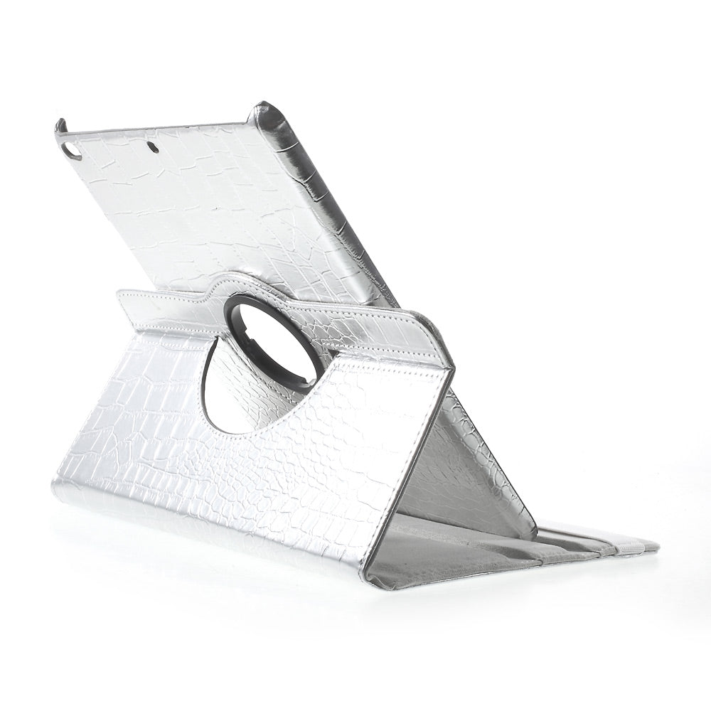 For iPad 9.7 (2018) / 9.7 (2017) Leather Flip Protective Case with 360 Degree Rotary Stand