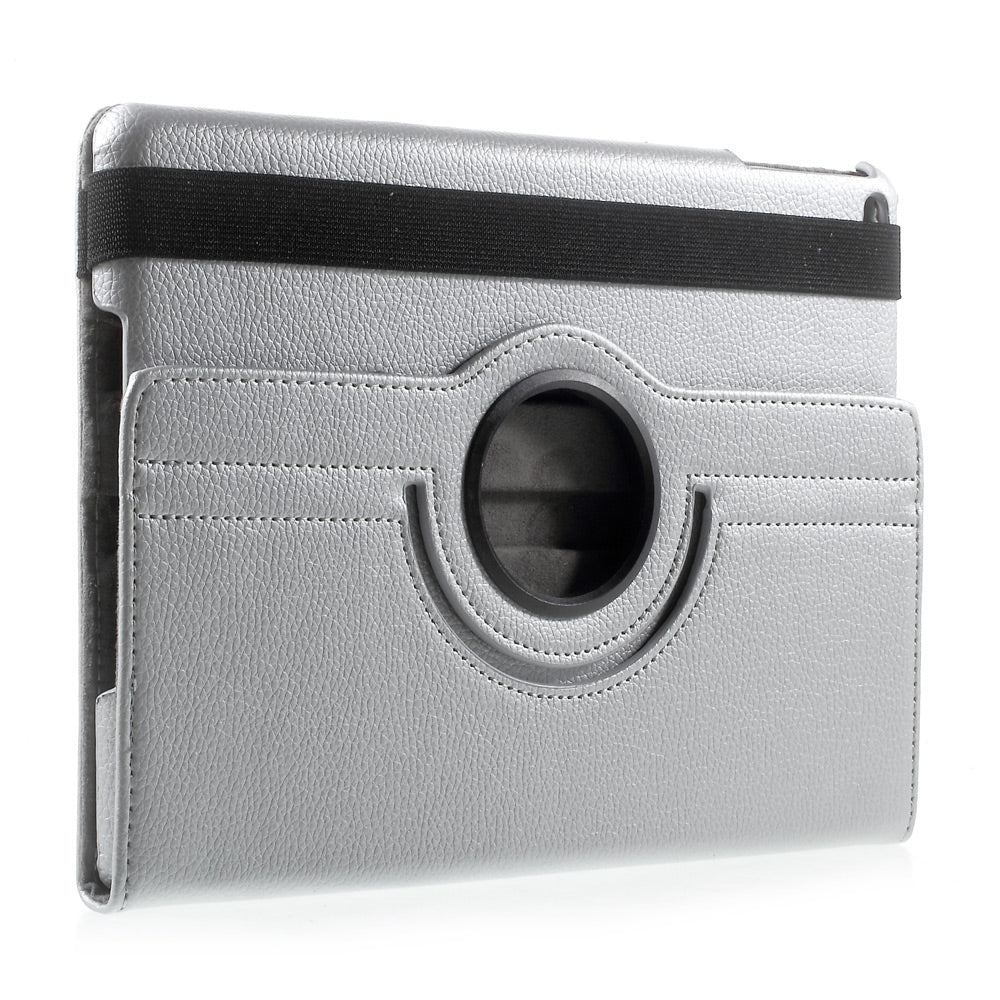 For iPad 9.7 (2018) / 9.7 (2017) Leather Flip Protective Case with 360 Degree Rotary Stand