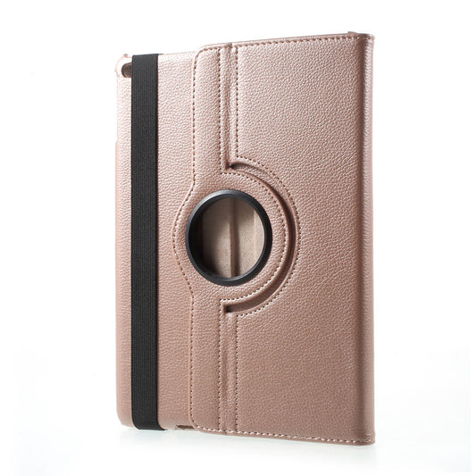 For iPad 9.7 (2018) / 9.7 (2017) Leather Flip Protective Case with 360 Degree Rotary Stand