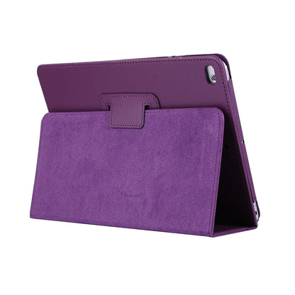 For iPad 9.7 (2018) / 9.7 (2017) Flip Stand Smart Leather Tablet Case Litchi Texture