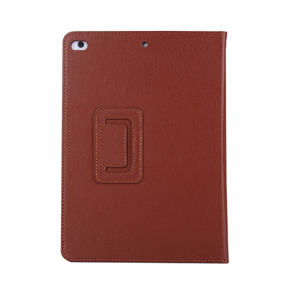 For iPad 9.7 (2018) / 9.7 (2017) Flip Stand Smart Leather Tablet Case Litchi Texture