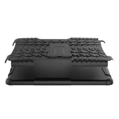 For iPad 9.7 (2018) / 9.7 (2017) Tyre Pattern Kickstand Hybrid PC + TPU Protective Case
