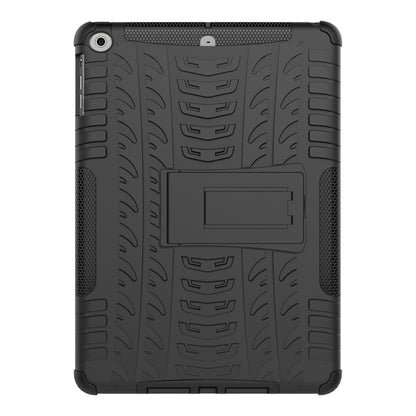 For iPad 9.7 (2018) / 9.7 (2017) Tyre Pattern Kickstand Hybrid PC + TPU Protective Case