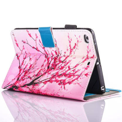 For iPad 9.7 (2018) / 9.7 (2017) Pattern Printing Leather Card Holder Tablet Case