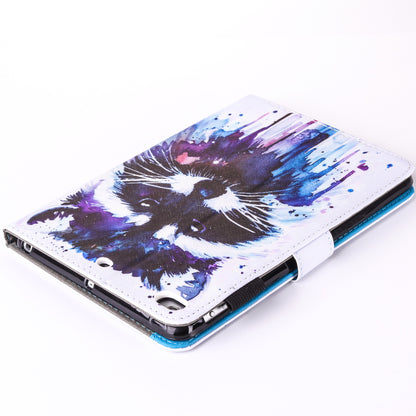 For iPad 9.7 (2018) / 9.7 (2017) Pattern Printing Leather Card Holder Tablet Case