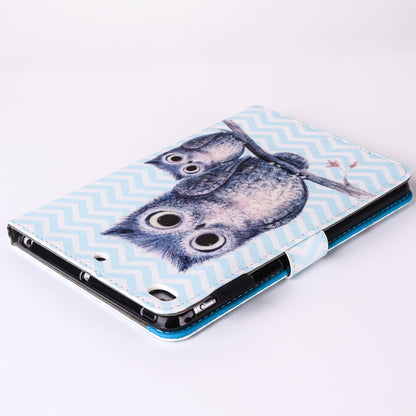 For iPad 9.7 (2018) / 9.7 (2017) Pattern Printing Leather Card Holder Tablet Case