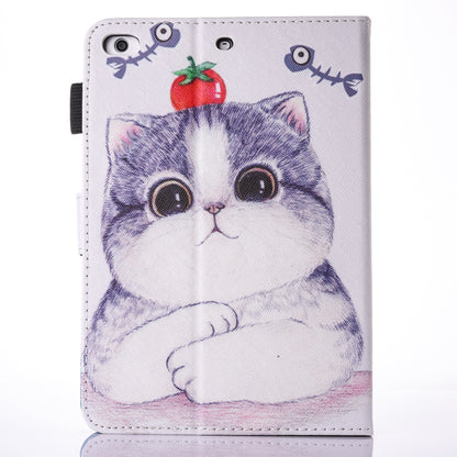 For iPad 9.7 (2018) / 9.7 (2017) Pattern Printing Leather Card Holder Tablet Case